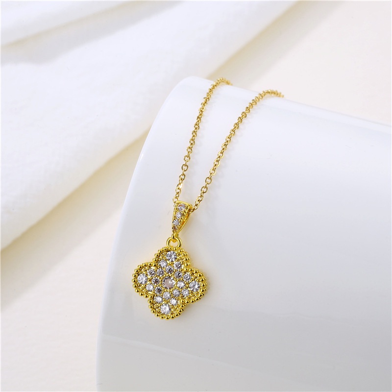 Enxi Kalung Emas Asli Kadar 375 Kalung Wanita Korea Fashion  N-22066