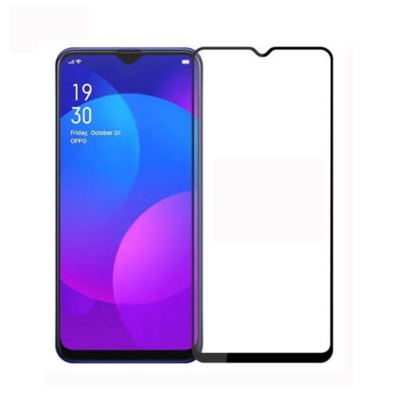 Tempered Glass Tg Anti Gores Full Cover Kaca 9D Oppo A12 Screen Guard Protector Full Kaca Oppo A12