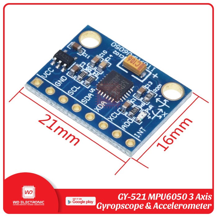 GY-521 MPU-6050 MPU6050 Axis Gyro With Accelerometer Sensor Module