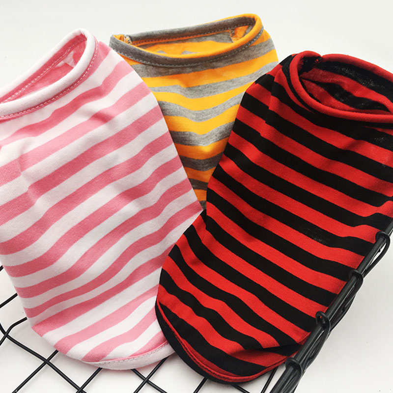 ★〓YUFeiPet〓★ New Spring Summer Dog Vest Striped Sleeveless Cool Pet Clothes Classic Simplicity Durable Thin Dog Clothes Little Dog Apparel