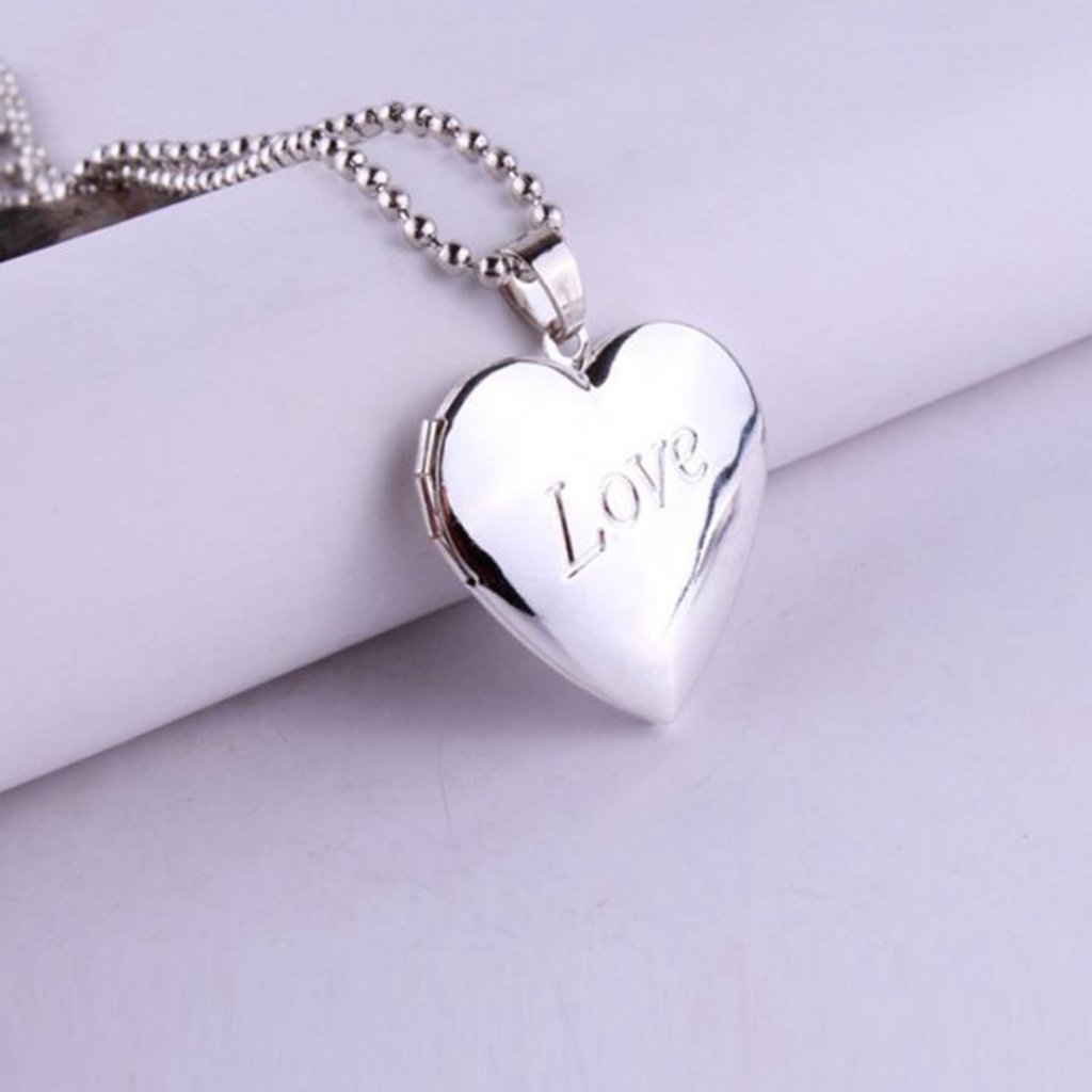 Hu Hu Hu Hu Hu Alat Bantu Pasang Kacamata♡ Kalung Rantai Dengan Liontin Locket Foto Memorial Romantis Untuk Anniversary