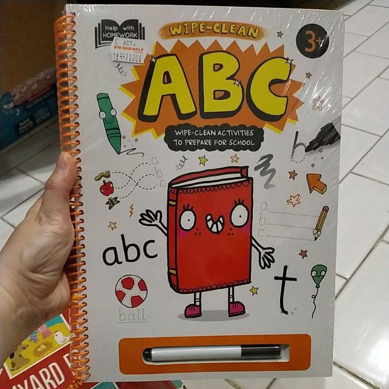 

Wipe clean ABC with marker