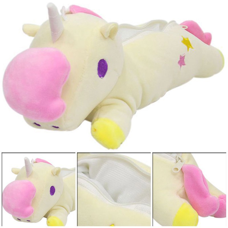 

MAINAN Yo Yo Plush Unicorn Pencil Stationery Zipper Case Travel Pouch Cosmetic Bag Gift