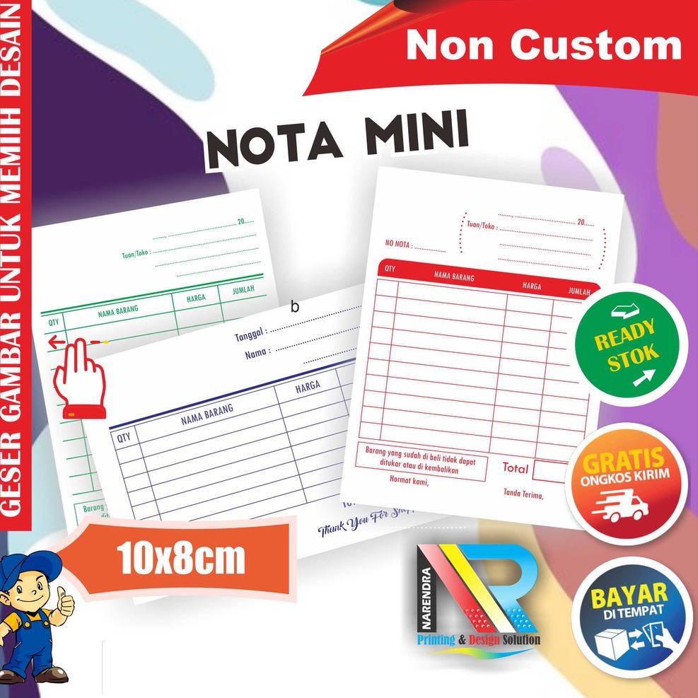 

PALING BAGUS Nota Kontan Ukuran Mini Grosir dan Eceran 2 ply Rangkap ❄ 873