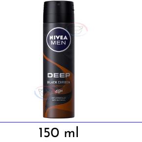 ☂ Nivea Men Deep Black Charcoal Espresso - Deodorant Spray - 150 ml ♥