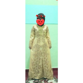 preloved gamis brukat gold