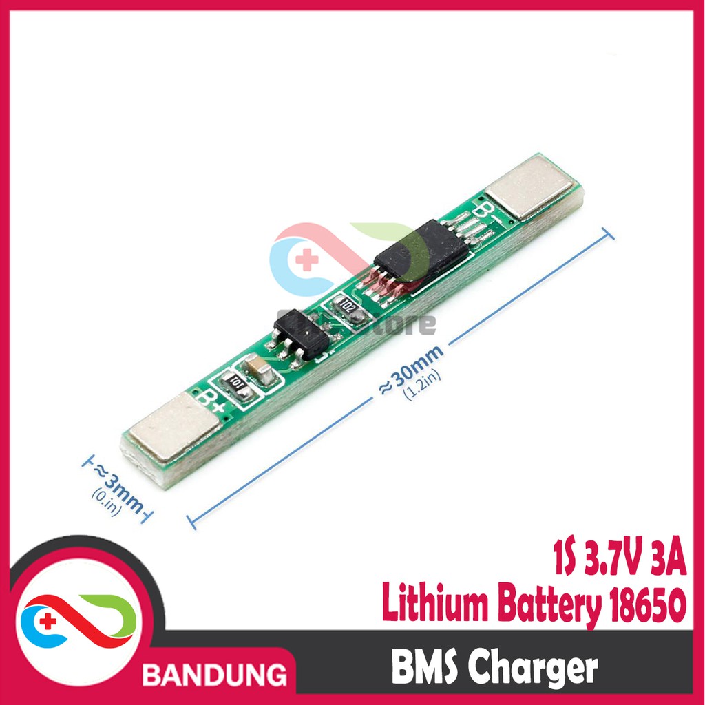 BMS 1S 3.7V 3A CHARGER LITHIUM BATTERY 18650