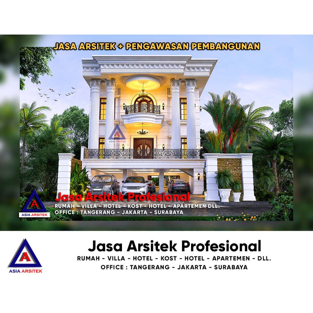 Jual Jasa Arsitek Desain Rumah Classic Mewah Di Kelapa Gading Jakarta Utara Indonesia Shopee Indonesia