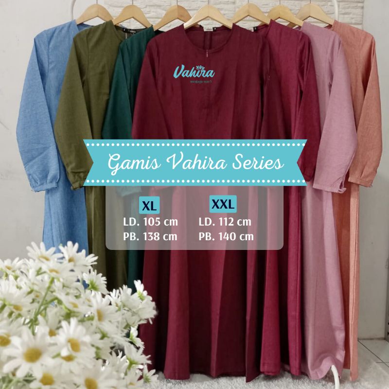 Gamis Syar'i Katun Madina Polos Vahira [Jumbo]