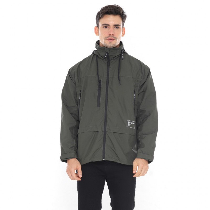 Jaket Outdoor Cougle Pria Original Merk kent Warna Hijau Army C - 19