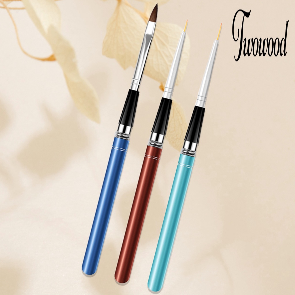 Twowood Pen Gambar Nail Art UV Gel Bisa Dilepas / Dipakai Ulang Untuk Wanita