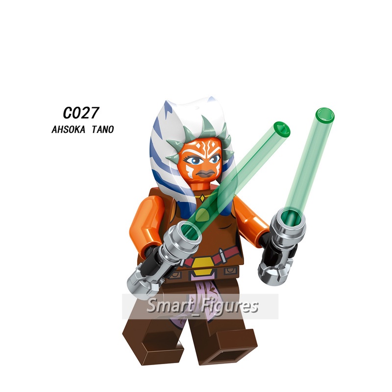 Mainan Action Figure Minifigures Rey Luke Skywalker Kit Fisto Captain Jag Star Wars C023-30 Untuk Hadiah