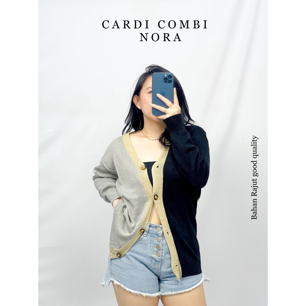 HOPYLOVY -  Cardigan Rajut Wanita Combi Nurfida