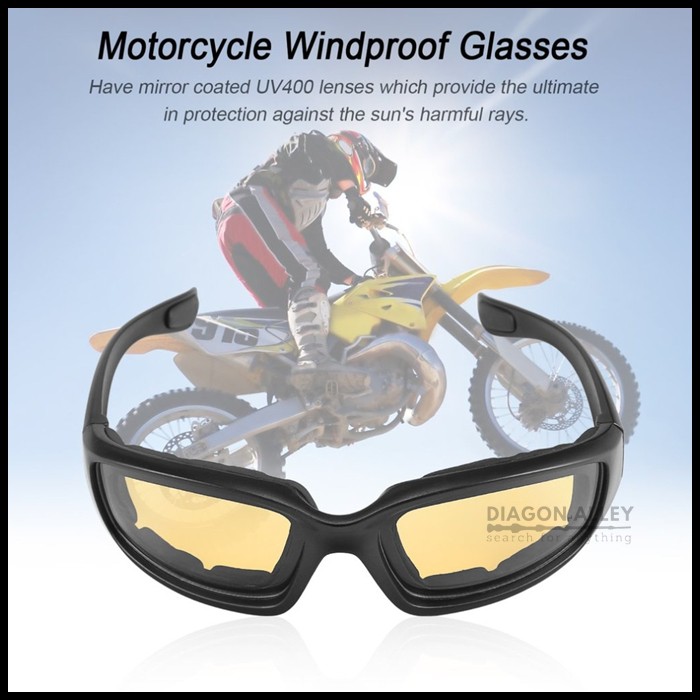 KACAMATA SEPEDA WINDPROOF Dustproof Motor Sporty ANTI DEBU ANGIN Acetato HITAM