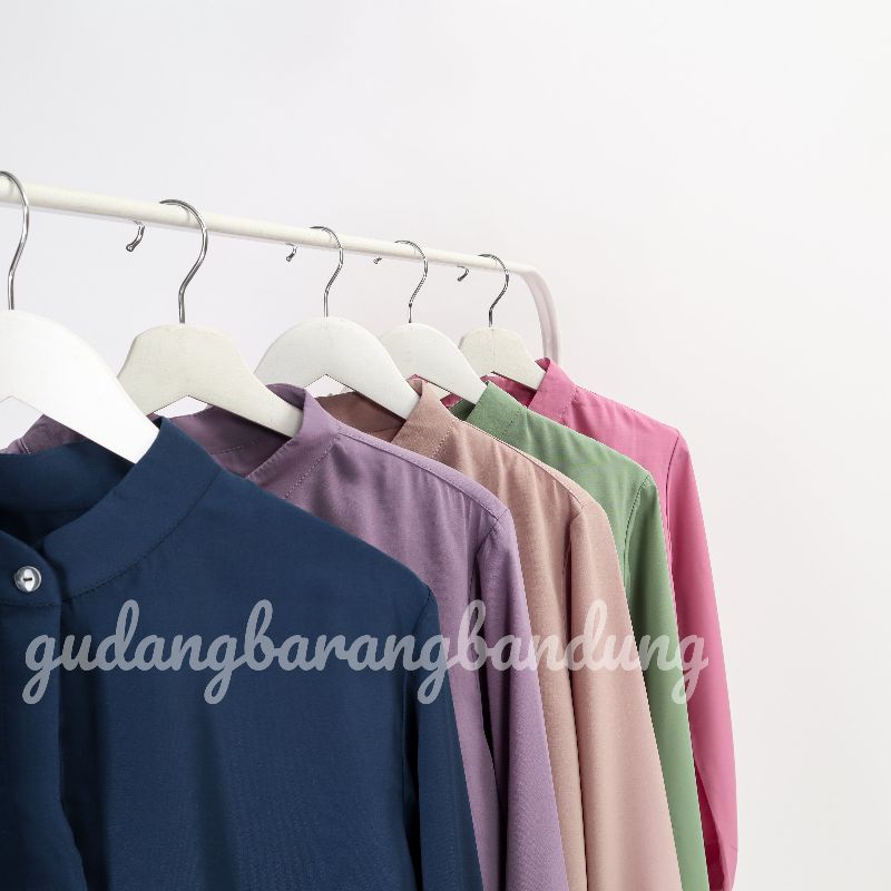 Baju Kemeja Wanita polos casual lengan panjang