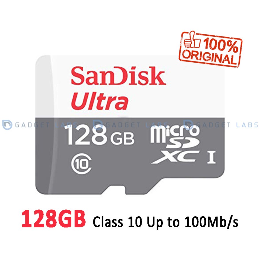 Micro SD SanDisk 128 GB Ultra Class 10 100mb/s Memory Card Class Original