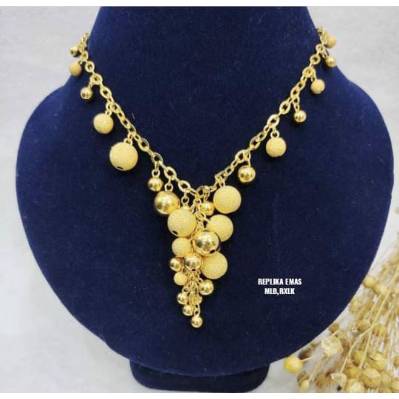 Kalung Replika emas 24k, model terbaru, cantik,mewah,best seller