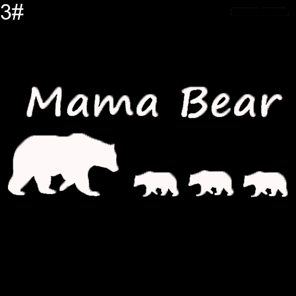 Stiker Tulisan Mama Bear Reflektif Untuk Dekorasi Mobil