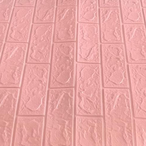 Wallpaper Foam 3D Bata Putih/ White Brick Panel/ CLASSIC BRICKFOAM-Pink 3mm