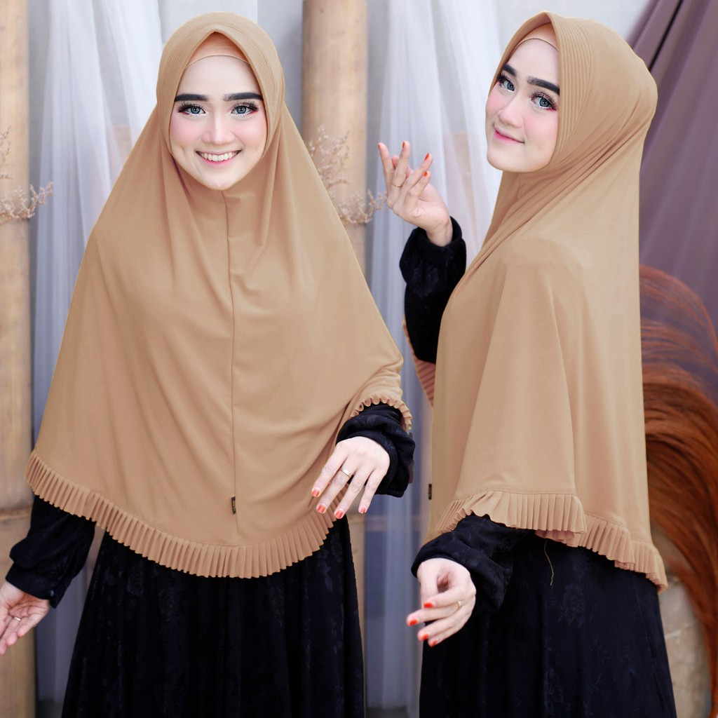 Jilbab Instan Nuri XL Hijab Instan Jersey Premium Kerudung Bergo Nayla Hija'b