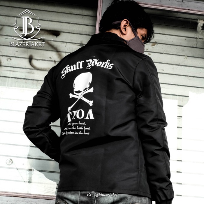 JAKET PARASUT TFOA, JAKET CROWS ZERO, JAKET COWOK, JAKET PRIA, JAKET ORI CROWS DENIM, A35