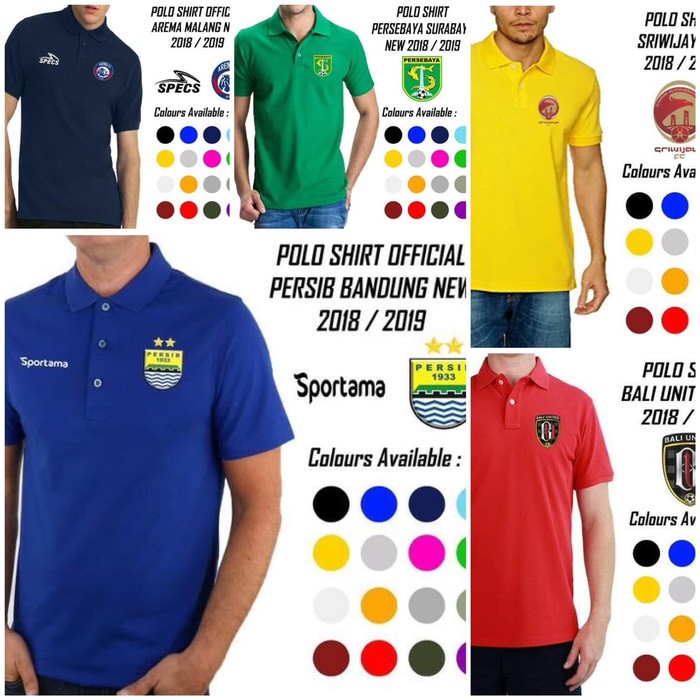 termurah kaos kerah polo shirt club liga 1 liga 2 liga 3 gojek 2018 2019 Berkualitas