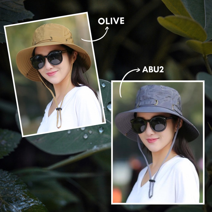 misi- Topi Bucket Hat Casual / Topi Rimba Cewek / Topi Cewek Keren BucketHat
