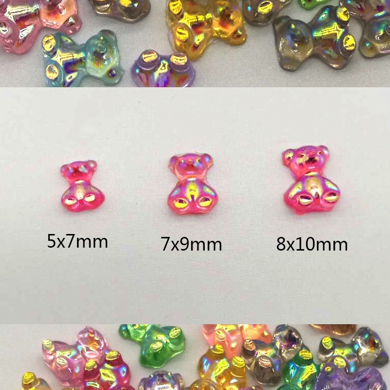 1 Pc Stiker Kuku 3D Warna Acak Untuk Dekorasi Nail Art