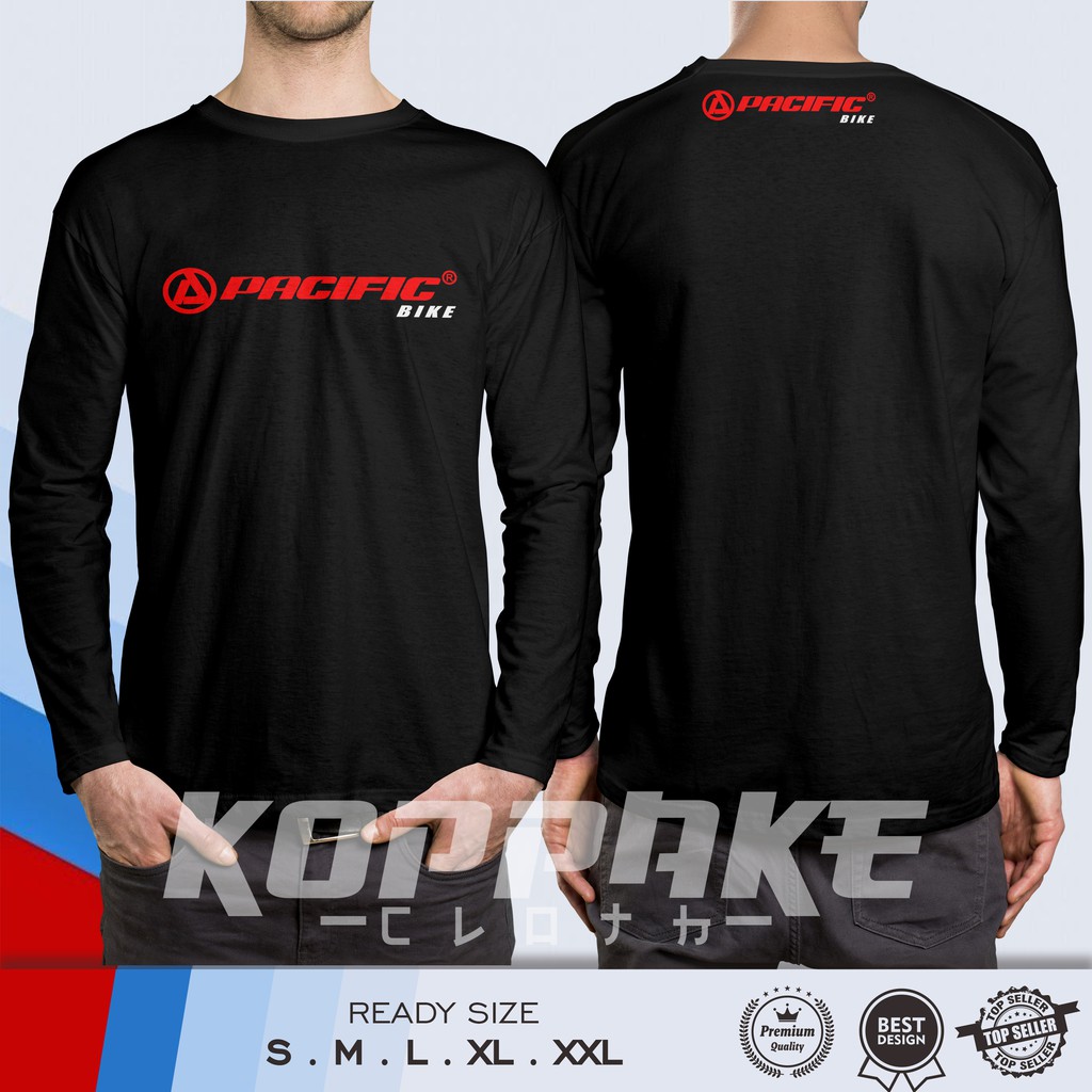 Kaos Sepeda Pacific Bike Logo Road Bike MTB Lengan Panjang Baju Sport