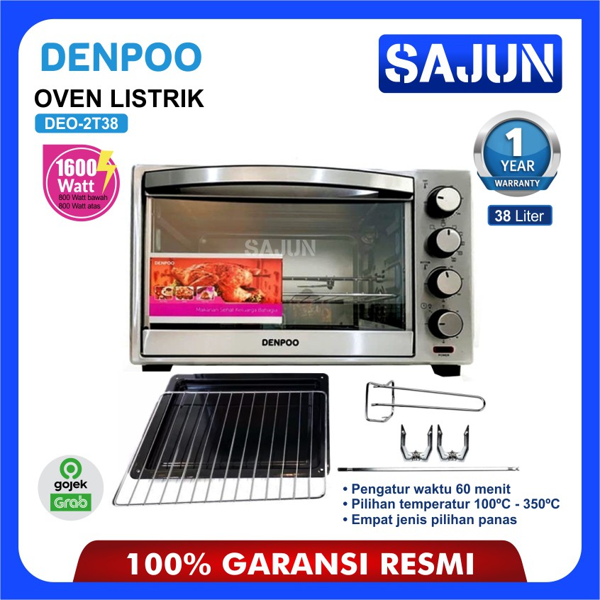 Oven Listrik Denpoo DEO-2T38 Electric Oven DEO 2T38 - 38 Liter