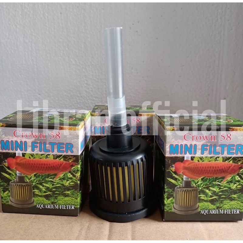 MINI FILTER AERATOR GELEMBUNG CROWN 58 AQUARIUM DAN AQUASCAPE