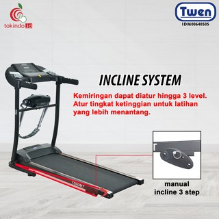 Treadmill Elektrik MultiFungsi Twen T500MT Black | Shopee