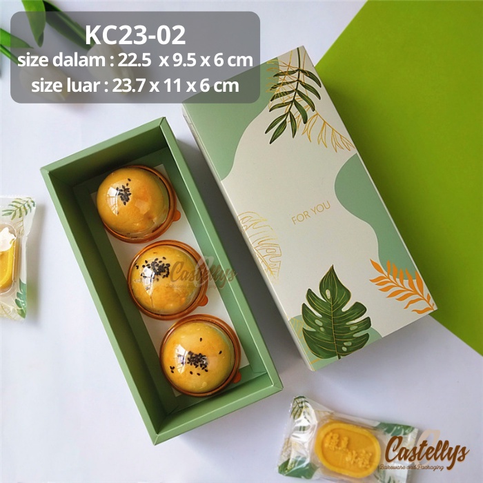 

5 pcs Kotak Dus Box Kue KC23-02 Mooncake Pia Nastar Kue Kering Cookies Daun