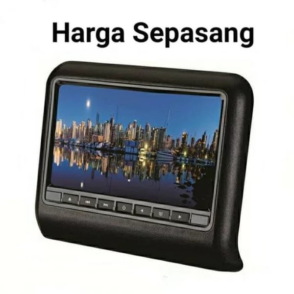 Car Headrest 9 INCH TV Monitor Mobil 9 inci Clip On non DVD Player Game