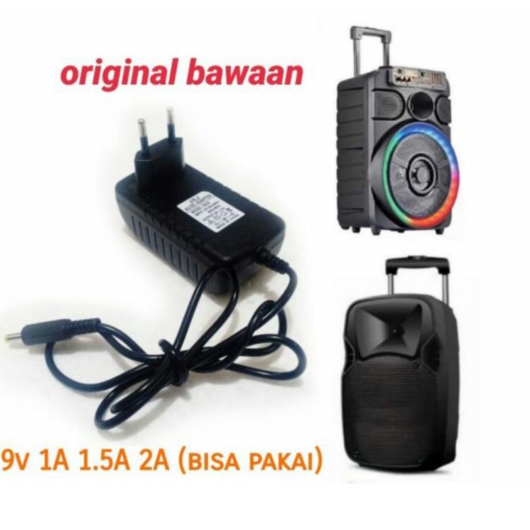 universal charger casan speaker meeting advance aiwa adaptor 9v 9 volt 1A 1.5A 2A original asli