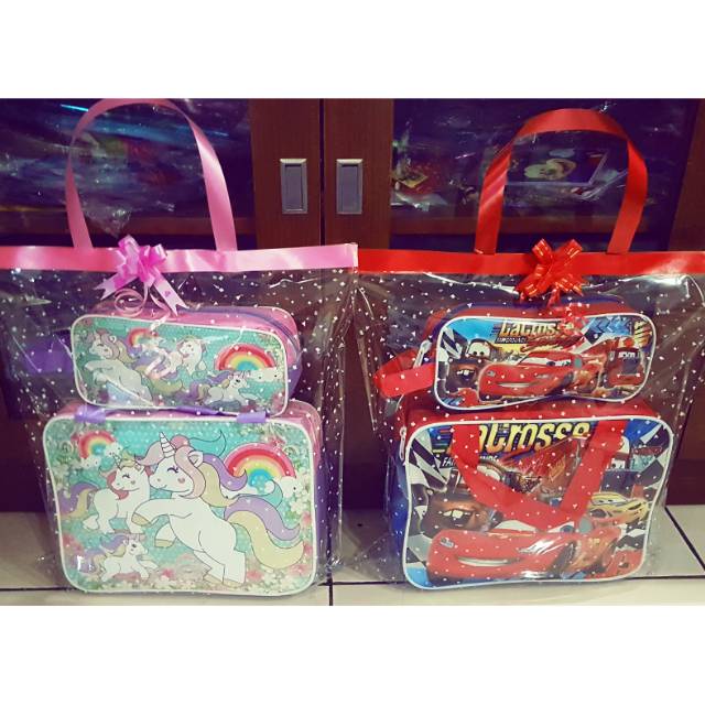 Paket tas tenteng tidur tempat pensil wrapp tas souvenir Paket tas tenteng tidur tempat pensil wrapp tas souvenir