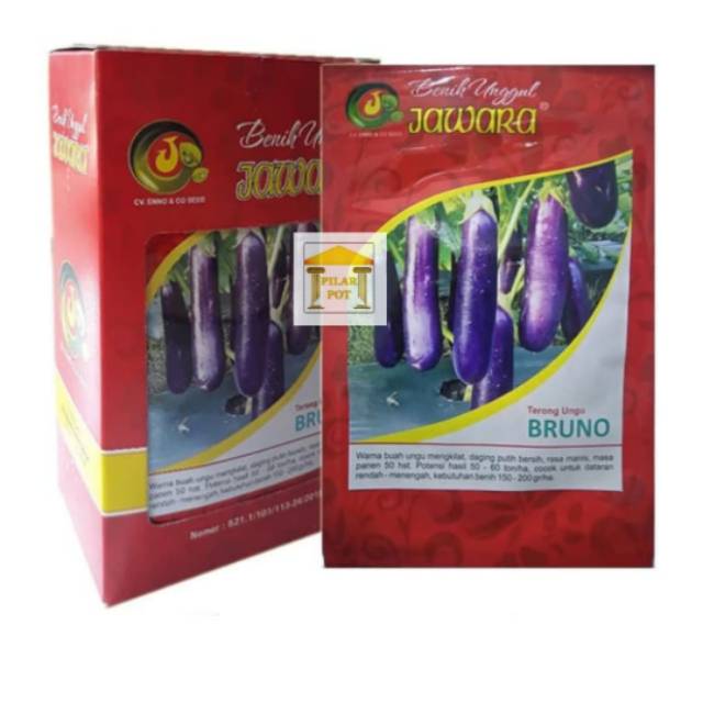 Benih bibit terong ungu bruno produk jawara