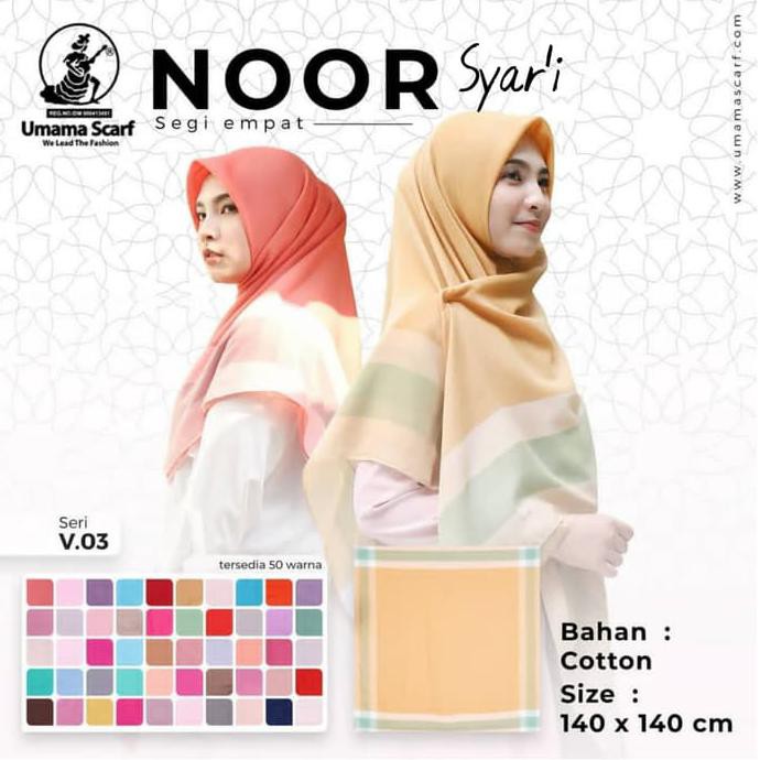 Promo Hijab Jilbab Kerudung Segiempat Umama Noor Syar'I (Jumbo) Uk 140X140