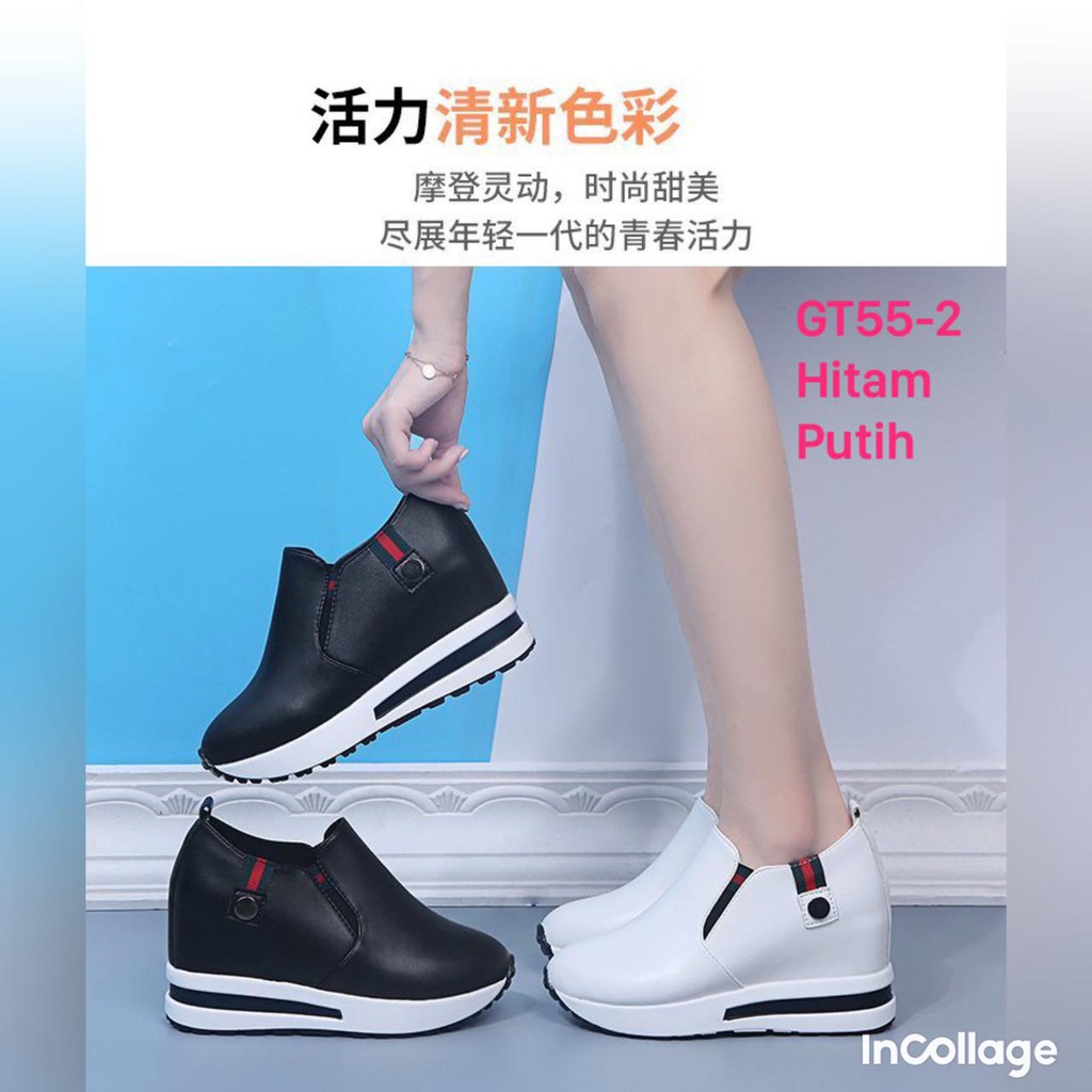 SEPATU WEDGES WANITA IMPOR KOREA GT55-2