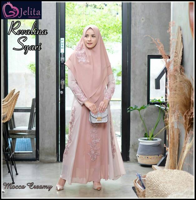 Gamis Revalina syari by jelita muslimah ( jelgant )