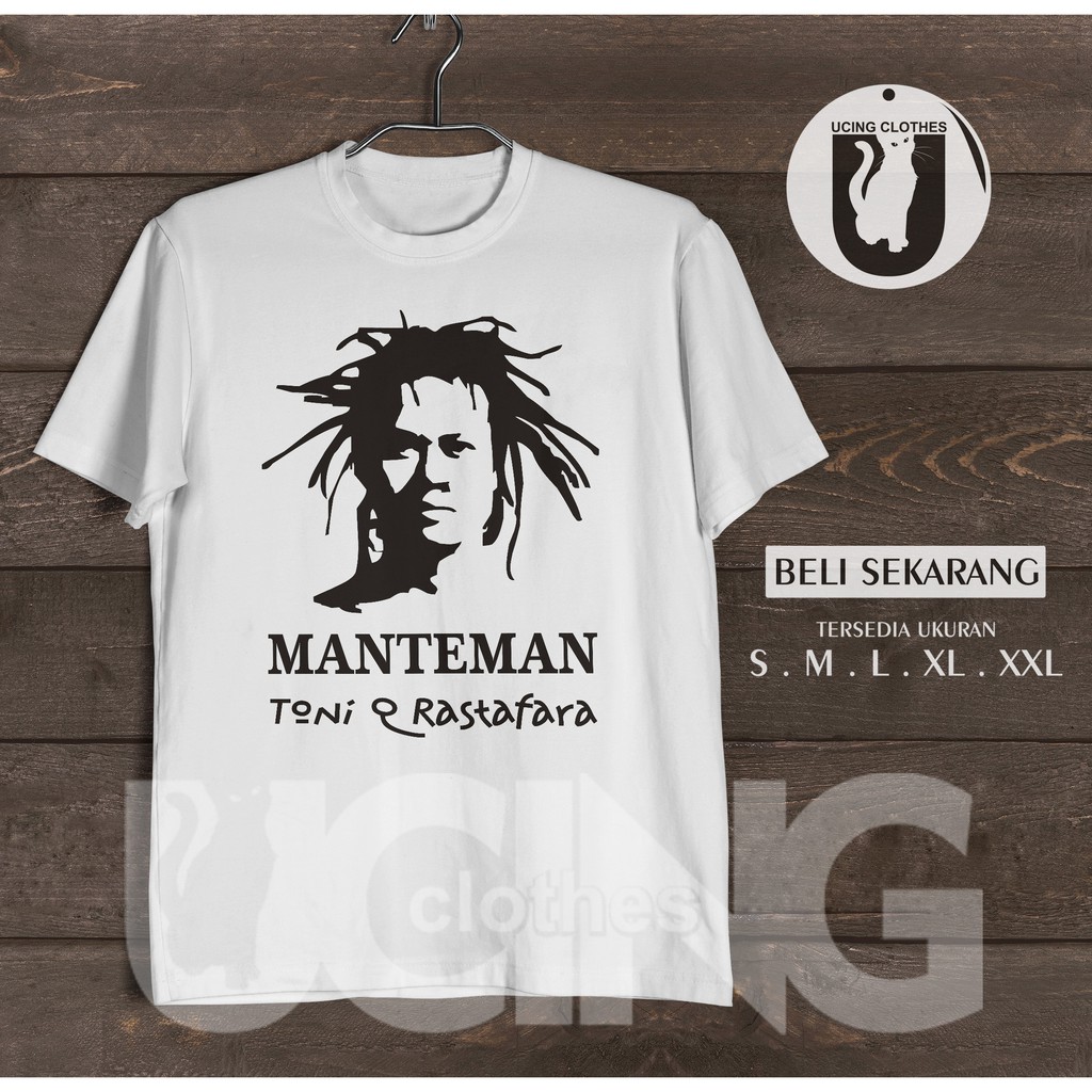 Kaos Baju  Reggae  Manteman Tony Q Rastafara Siluet Kaos 