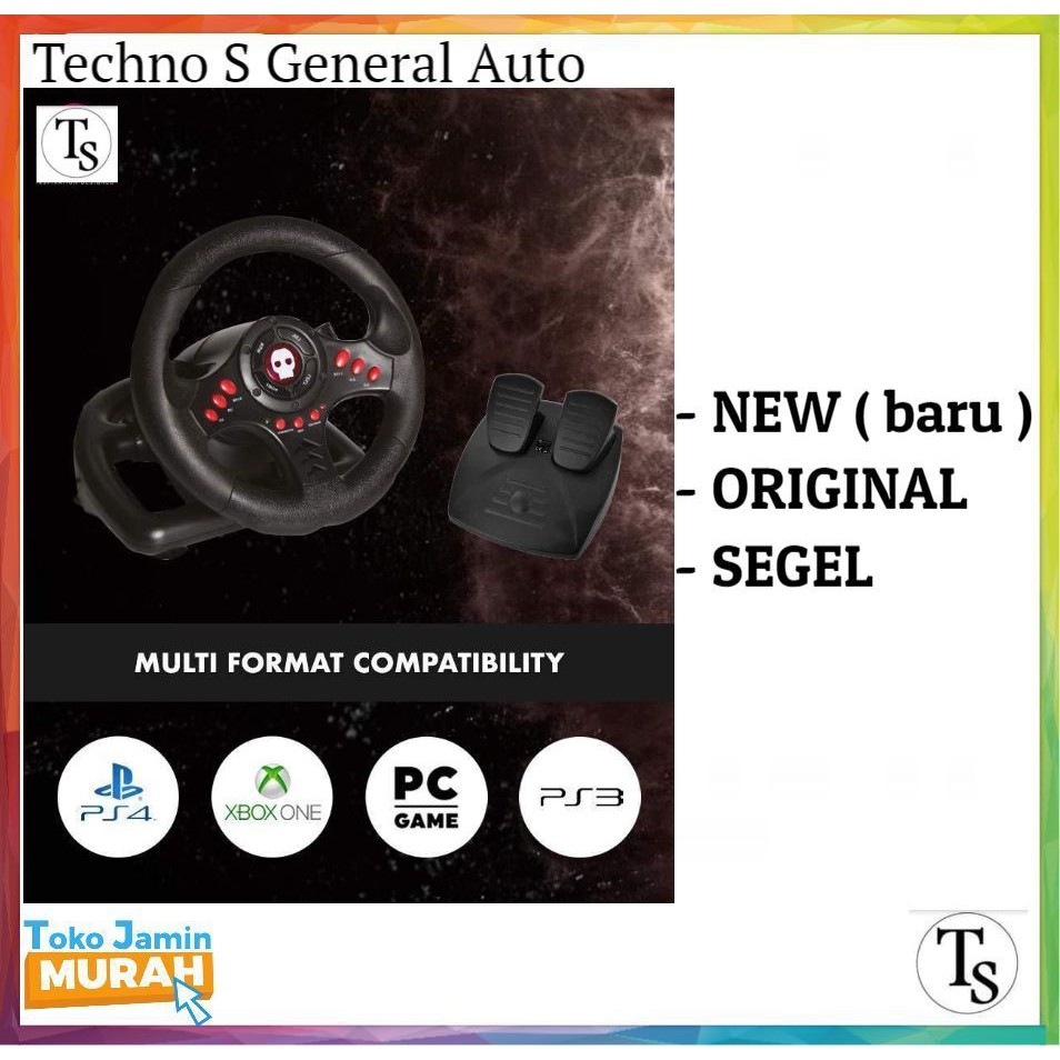 Stir mobil PS4 / PS3 / Xbox one / Racing Wheel Playstation  / Steer Mobil PC 4 in 1 Multifungsi