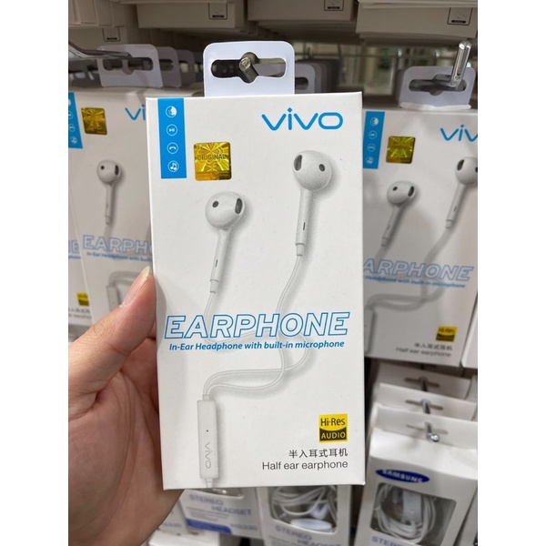 HEADSET VIVO ORIGINAL PREMIUM EARPHONE HF VIVO ORIGINAL PACKING IMPORT