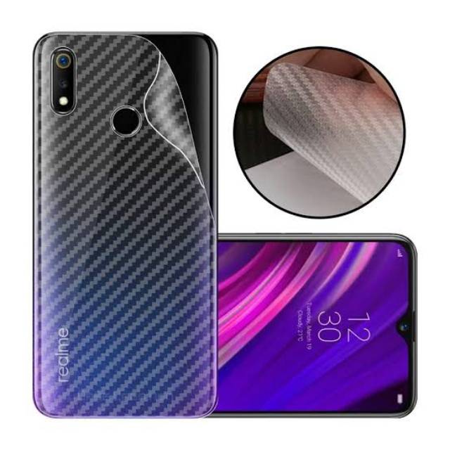 GARSKIN CARBON 3D REALME narzo 20/C11/C12/C15/6 PRO/C2/C3/C1/5i/5 pro/3/2 pro/X/XT/X2 back skin