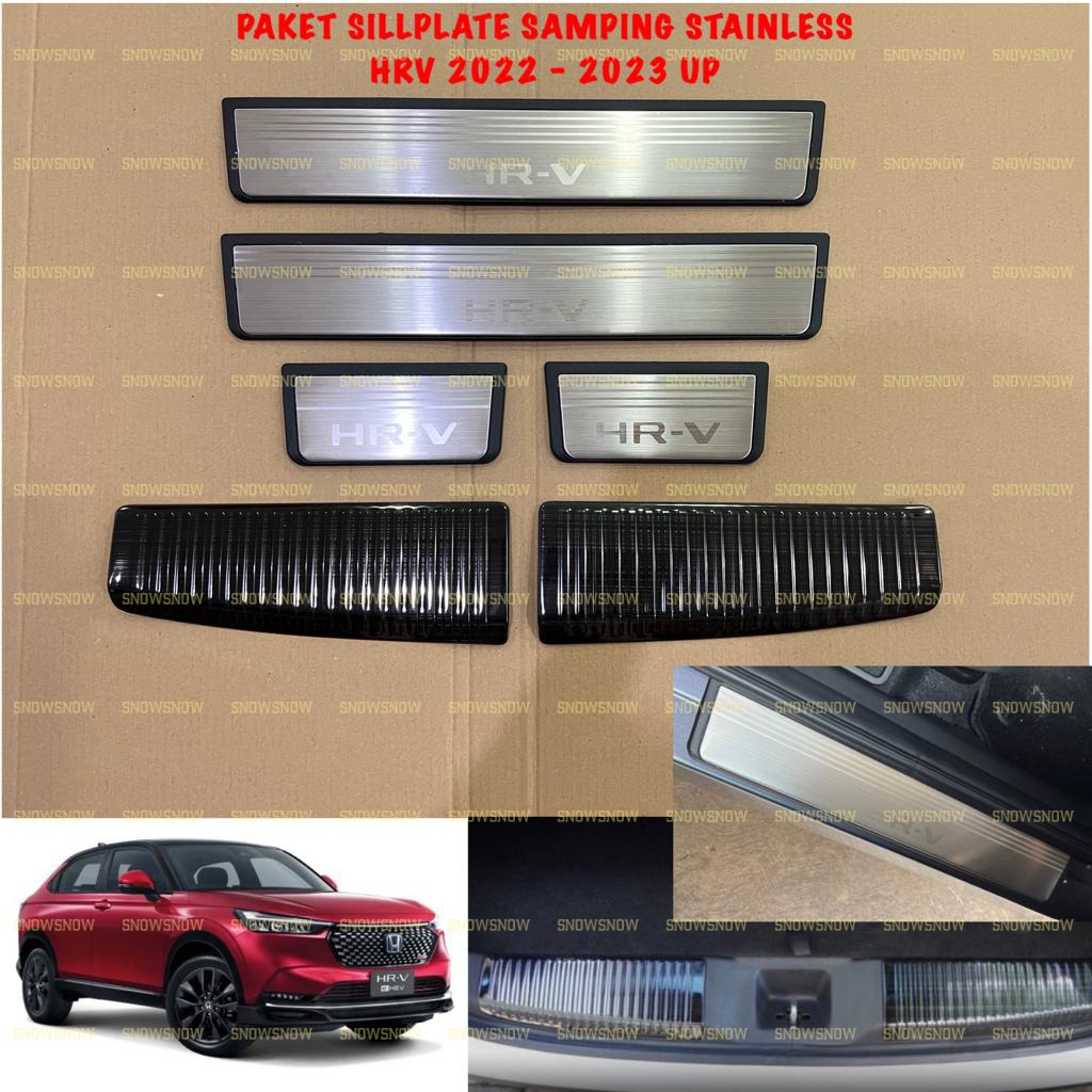 Paket Sillplate Samping Belakang Honda HRV 2022 2023 UP Full Stainless