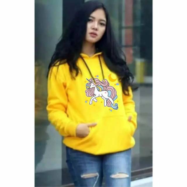 Sweater Hoodie Wanita Unicorn Kulan | Sweater Anak Remaja | Hoodie Anak Perempuan | Pakaian Anak ABG