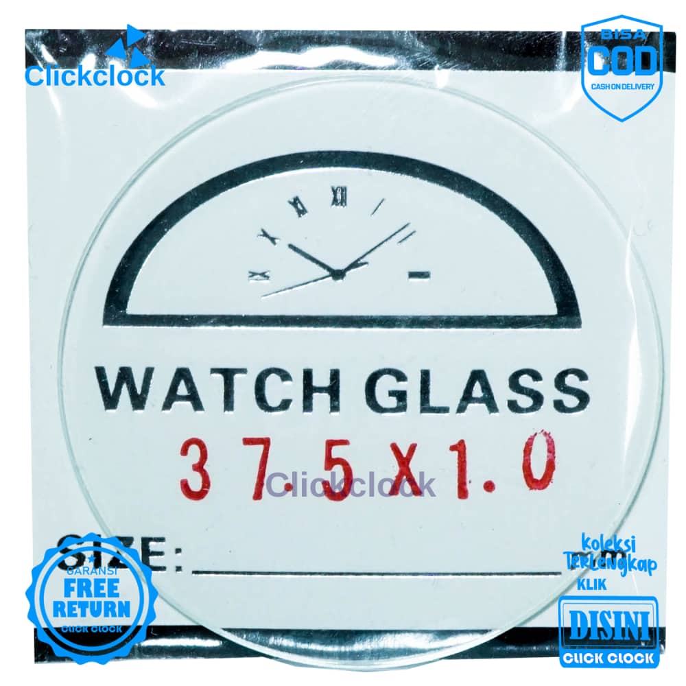 Kaca Jam Kaca Bahan Watch Glass PNC-375 Murah 3,75 cm