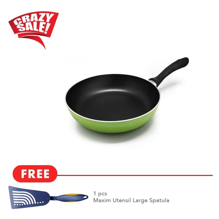 Maxim Eleganza Wajan Teflon 28cm Hijau Sage