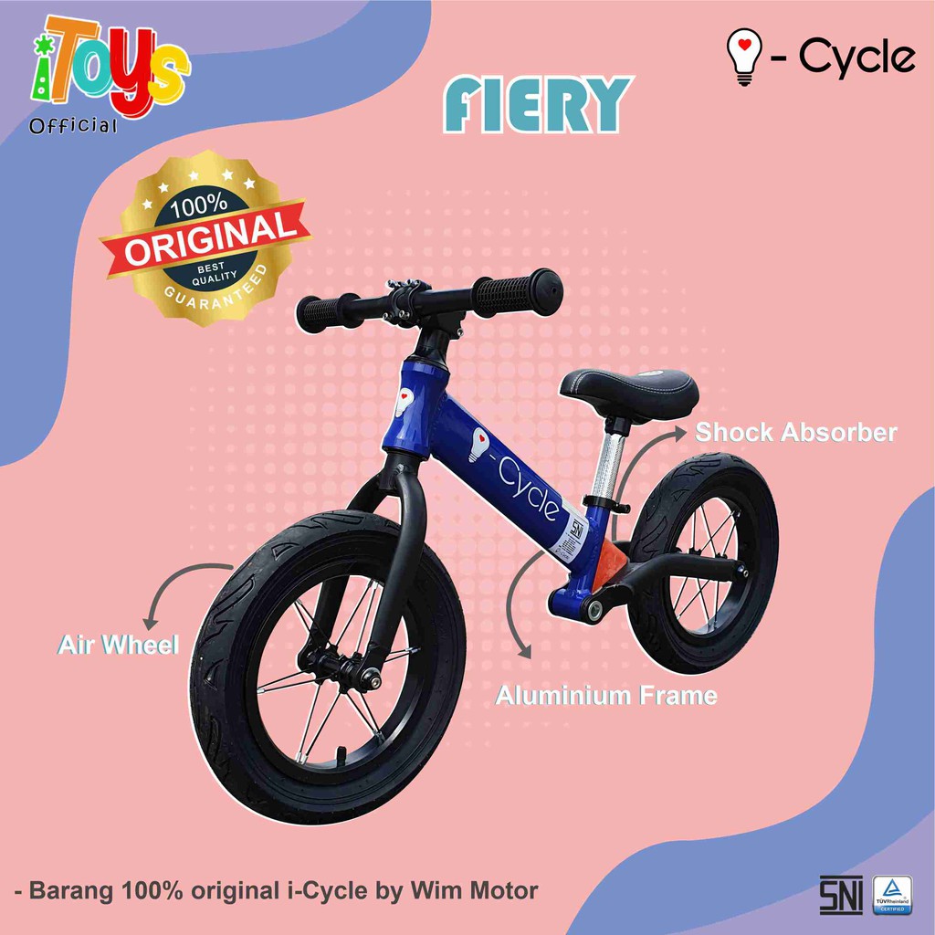 Sepeda Anak Balance Bike (Push Bike) i-Cycle PH-1906 (FIERY)