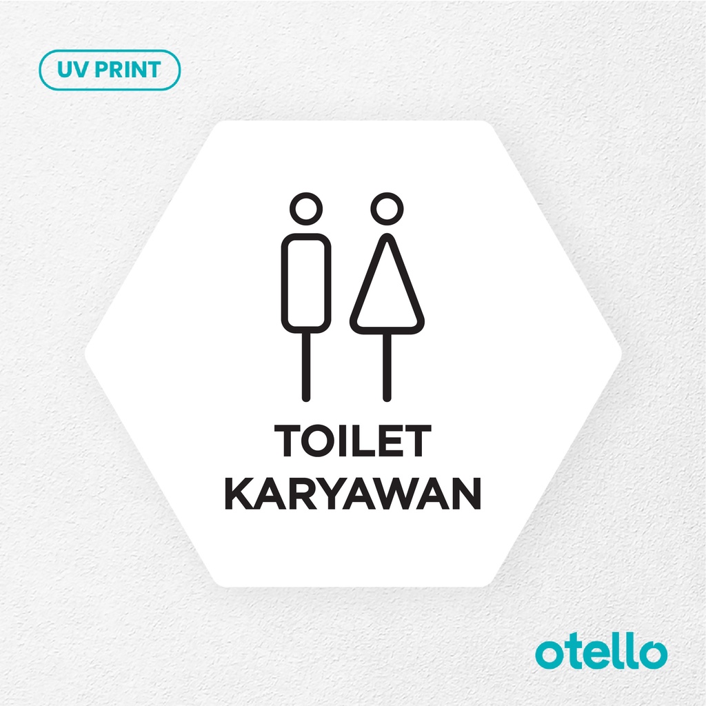 Toilet Karyawan Signage Board Akrilik Tempel Dinding Papan Acrylic Restoran Dinding Petunjuk Toko Cafe